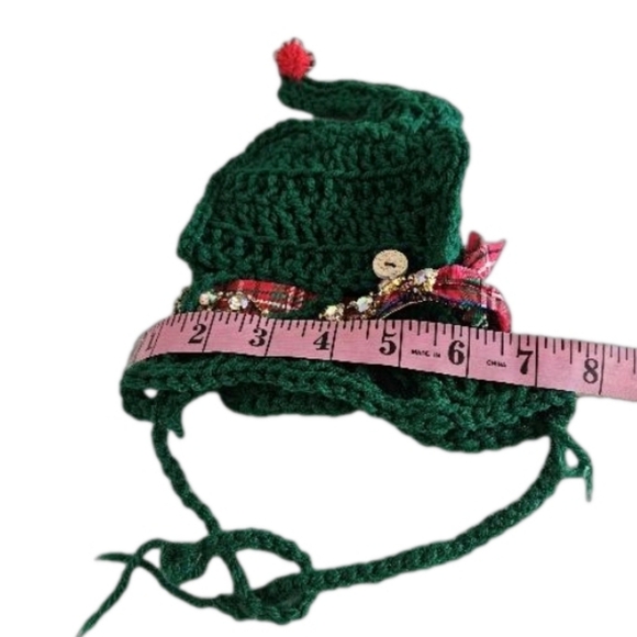 Hand Crafted Christmas Pet Hat Handmade Knit Hat Cats Dogs Puppies Small Pets - Picture 12 of 16
